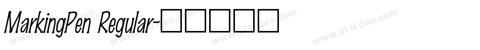 MarkingPen Regular字体转换